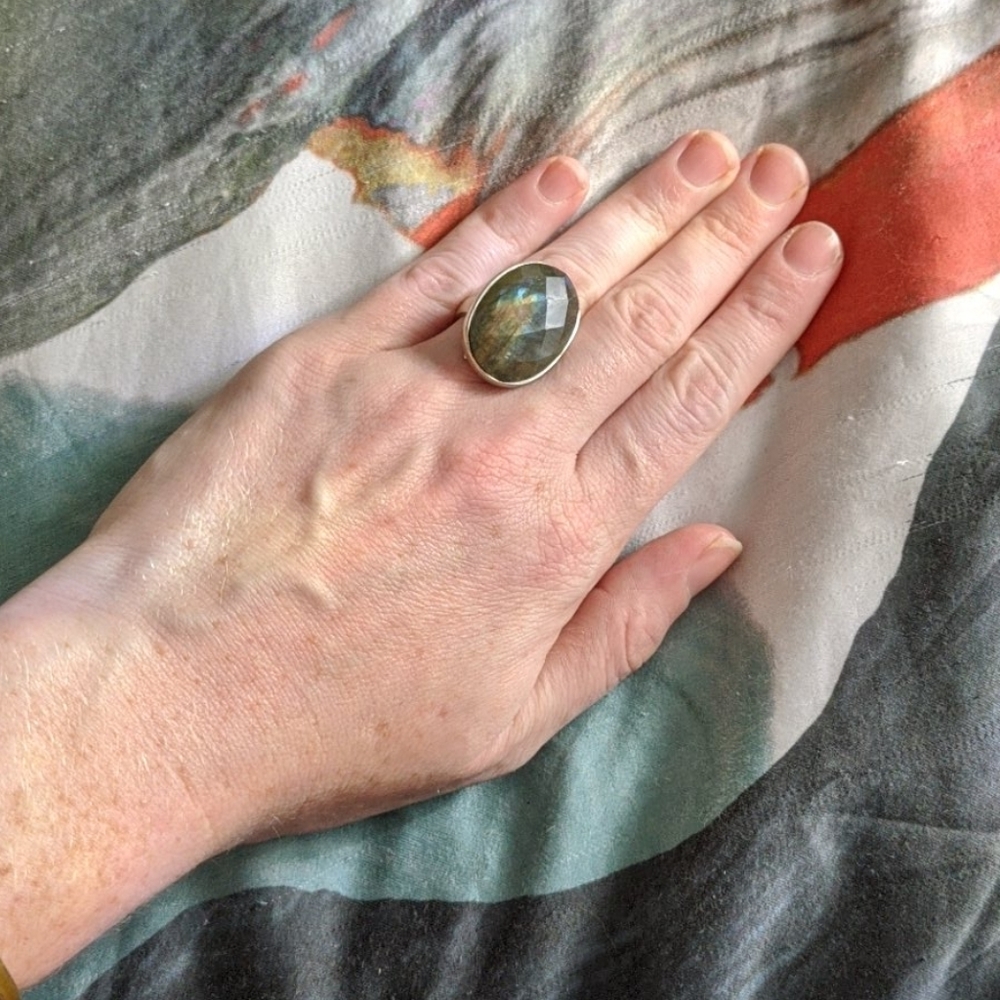 Stella & Dot labradorite ring